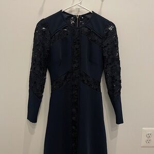 Ted Baker Lace Detail Navy Dress